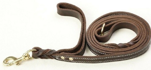 Leather dog leash - leash, duty
