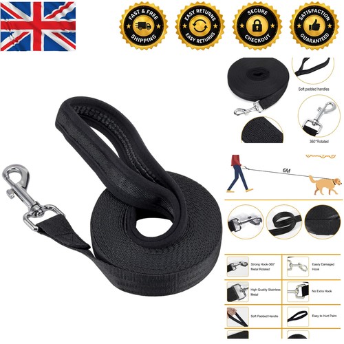 Nylon dog lead with swivel - 6m,