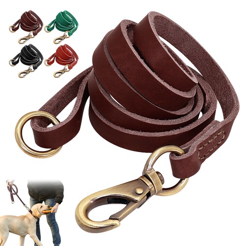 Genuine leather dog lead - dog,