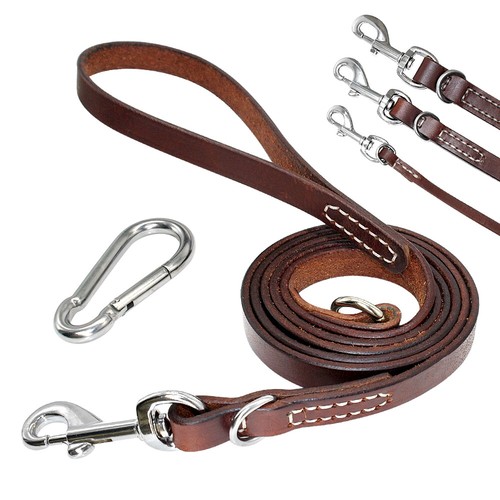 6ft real leather dog lead - leather,