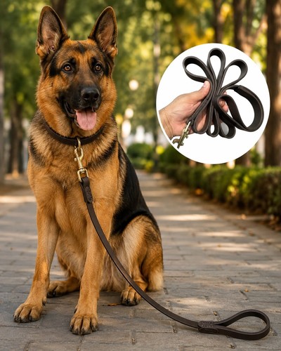 Genuine leather dog leash - genuine,