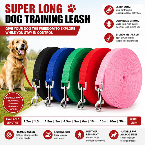 Extra long dog training lead - training,